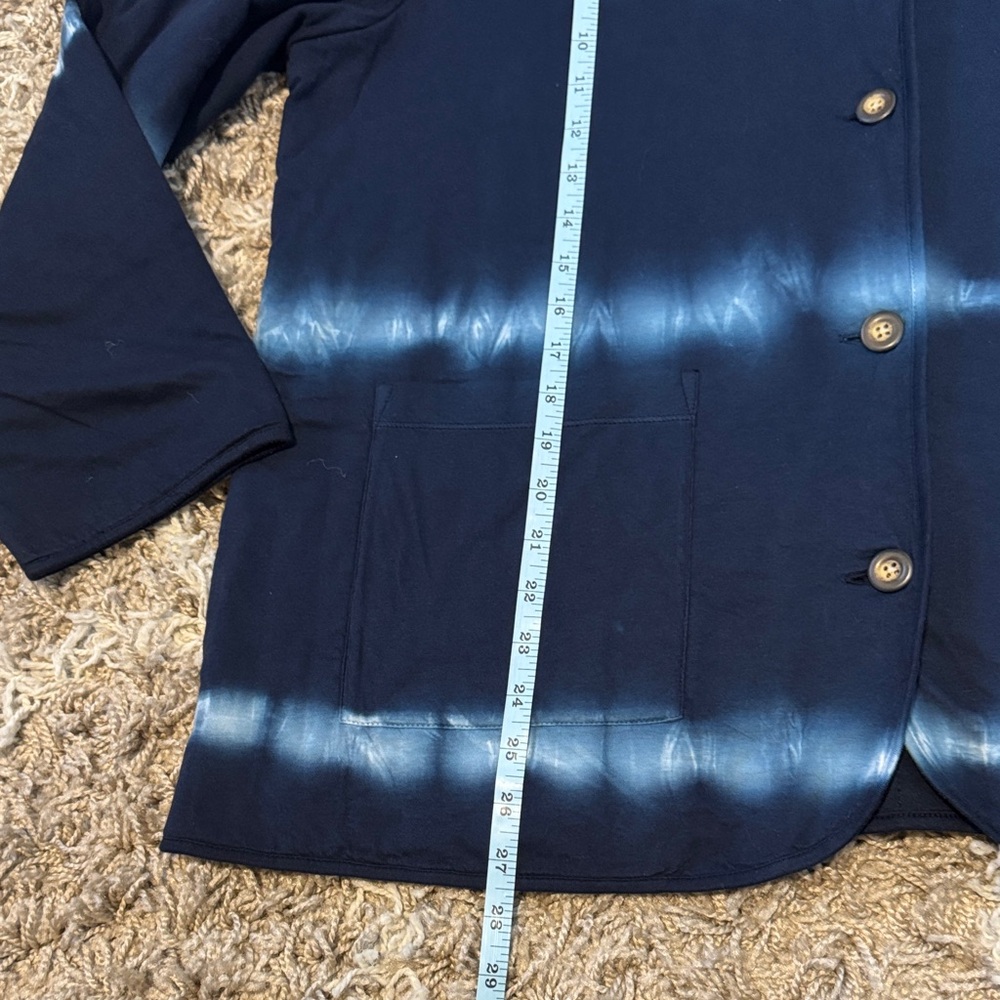 NWT J. Jill Pure Jill Navy Blue Tie-Dye Button-Up Cardigan size XL - Picture 15 of 17